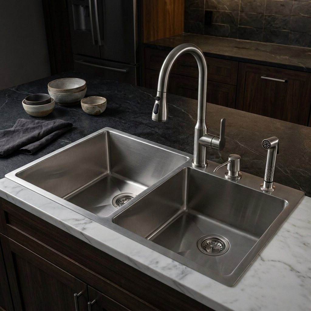 Stainless Steel Kitchen Sink (N02-811LX) thumbnail 4